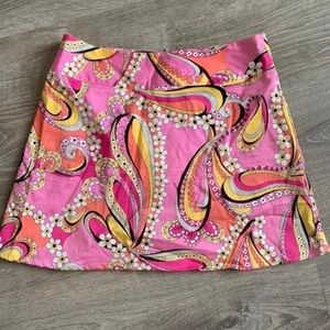 vintage summer 70s style printed mini skirt!